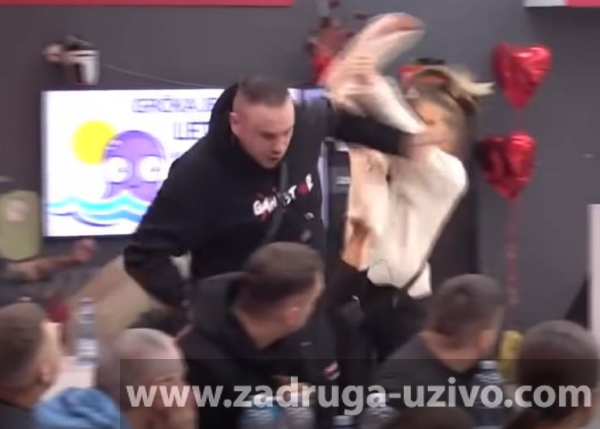  Tuča Dalile i Cara u Zadruzi - YouTube/Zadruga Official/screenshot 