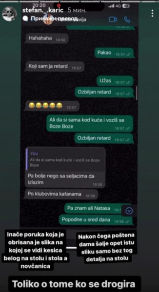 Stefan Karić objavio privatne poruke sa Šavijom