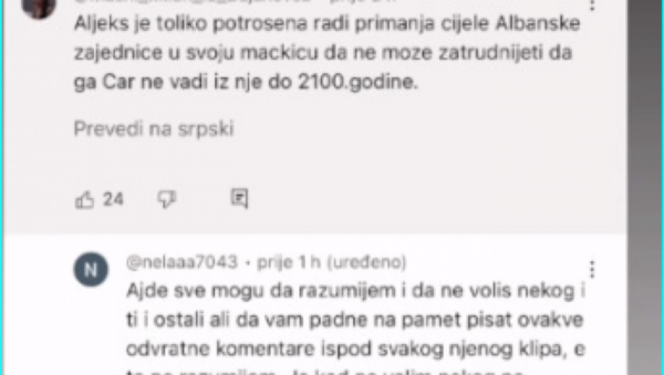 Uvrede na Aleksandrin račun